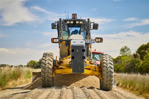 grader on Loddon Shire Council road.jpg