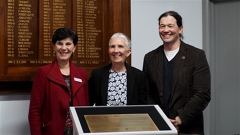 Mayor Cheryl McKinnon, author Ann Cleeves and Goldfields Library Corporation CEO Mark Hands at the opening of the BRIC library extension. Photo credit: Liz Martin.